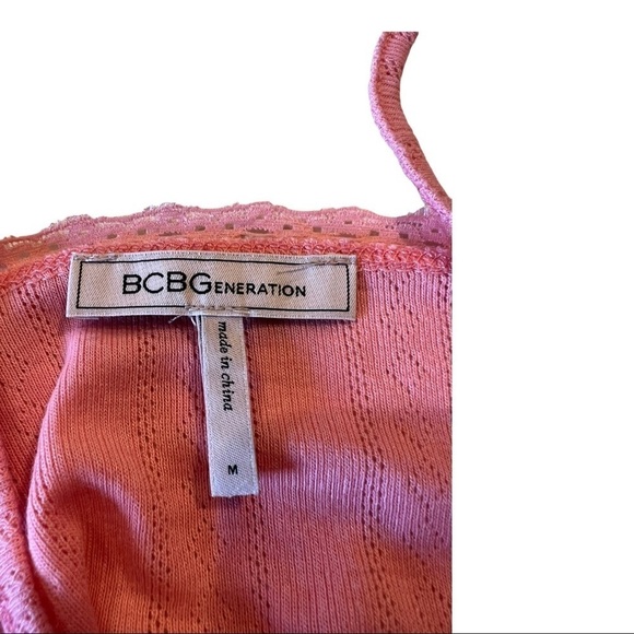 IZZY POINTELLE TANK TOP in Pink by BCBGeneration NEW Size M NEW - Picture 11 of 14
